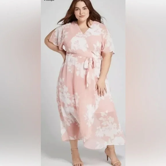 Lane Bryant Pink Floral Dress Size 16 NWT - Picture 1 of 15